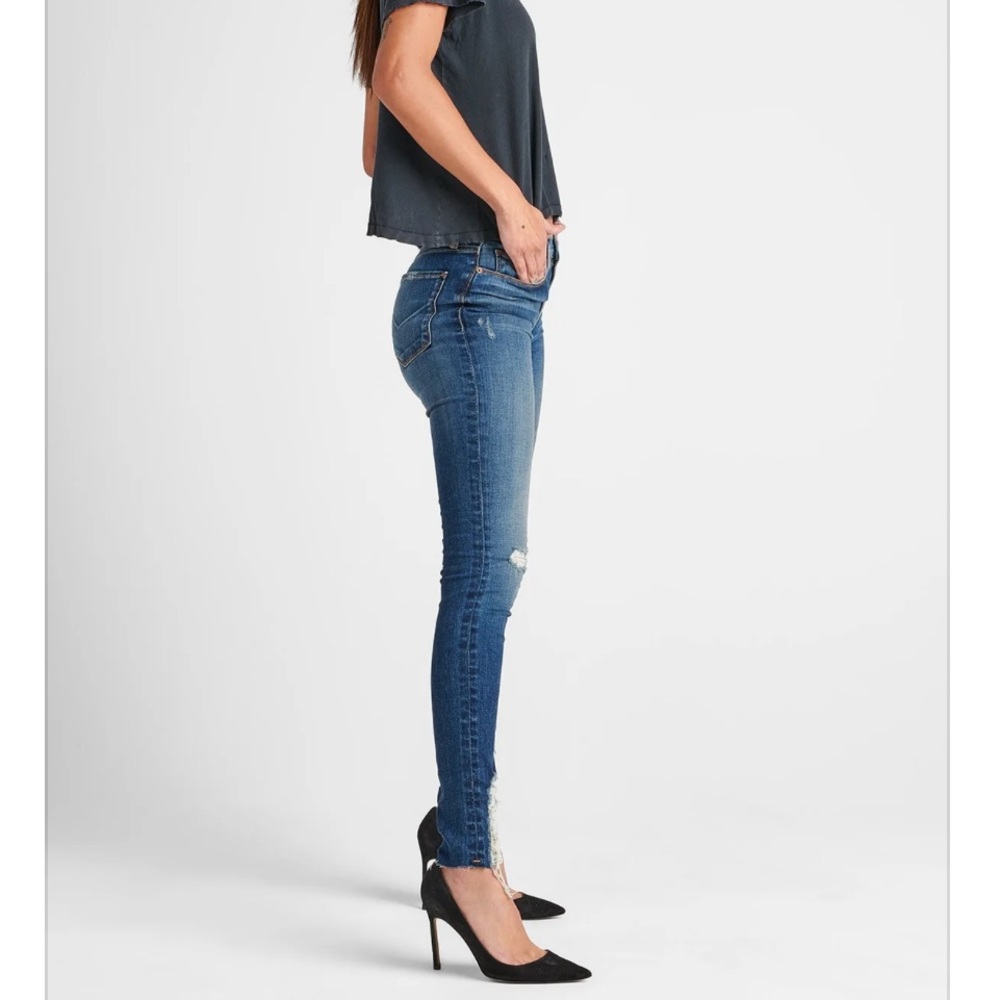 Hudson Barbara Super Skinny Medium Wash Distressed Women’s Jeans Size 25